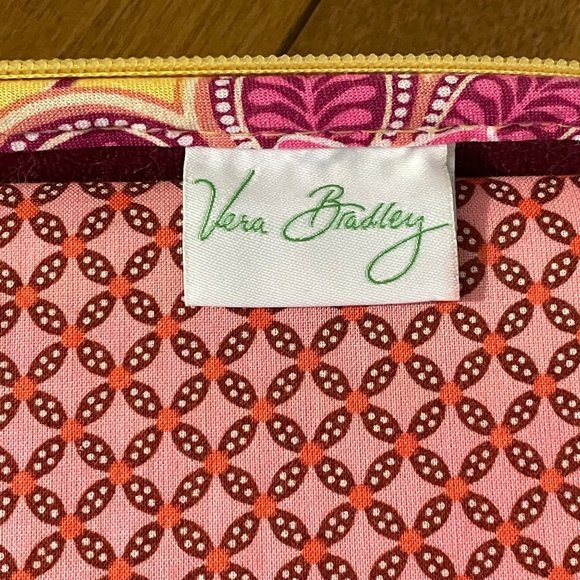 Vera Bradley Bali‎ Gold Table Hard Case Holder With Shoulder Strap Zip Up - Picture 2 of 12